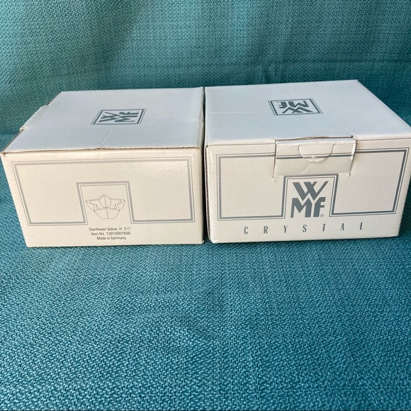 Vintage WMF Starflower 24% Lead Crystal Votives Set of two - Picture 7 of 7